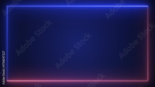 Wallpaper Mural Dynamic animation of abstract glowing neon rectangles in alternating colors pattern Torontodigital.ca