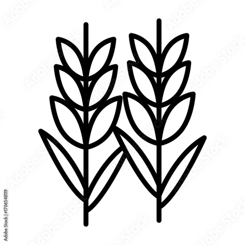 Whole Grainsvector line icon design