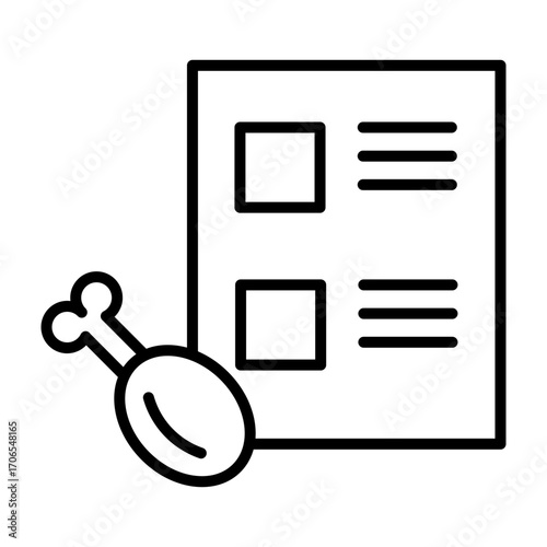Meal Planningvector line icon design