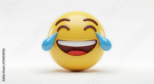Hilarious emoji face with tears of joy captures ultimate laughter and pure delight
