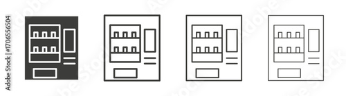 Vending machine icon outline vector. Thin linear logo