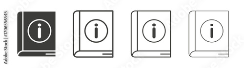 User guide icon outline vector. Thin linear logo