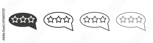 Review icon outline vector. Thin linear logo