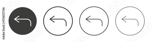 Reply icon outline vector. Thin linear logo