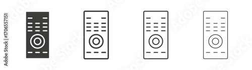 Remote control icon outline vector. Thin linear logo