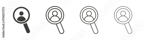 Recruitment icon outline vector. Thin linear logo