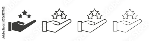 Loyalty program icon outline vector. Thin linear logo