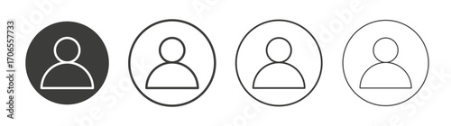 Login icon outline vector. Thin linear logo