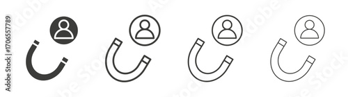 Lead generation icon outline vector. Thin linear logo