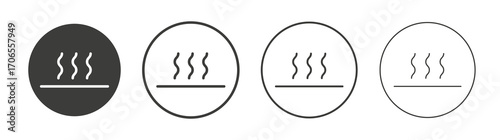 Heat icon outline vector. Thin linear logo