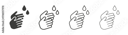 Handwashing icon outline vector. Thin linear logo