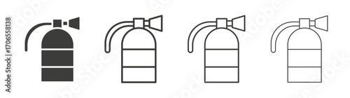 Fire extinguisher icon outline vector. Thin linear logo