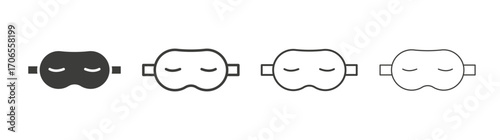 Eye mask icon outline vector. Thin linear logo