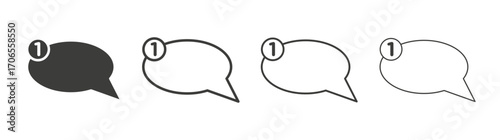 Comments icon outline vector. Thin linear logo