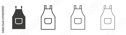 Apron icon outline vector. Thin linear logo