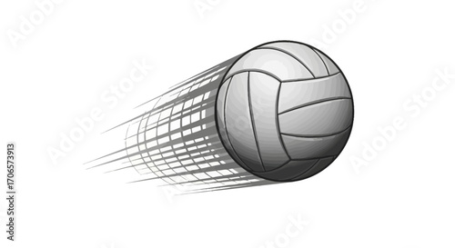 Fast Moving Volleyball Graphic Sport Competition and Action Concept