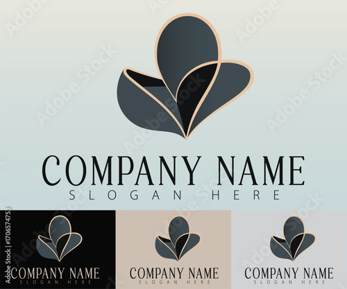 An abstract floral logo design concept.