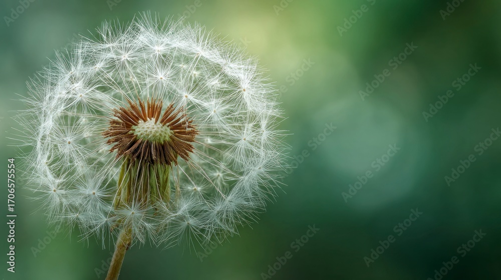 Fototapeta premium Dandelion seedhead close up
