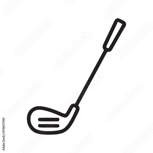 Vector art of line art illustration of a golf club, representing golf, sports, and recreation, ideal for golf course promotions, sports blogs, and leisurerelated content