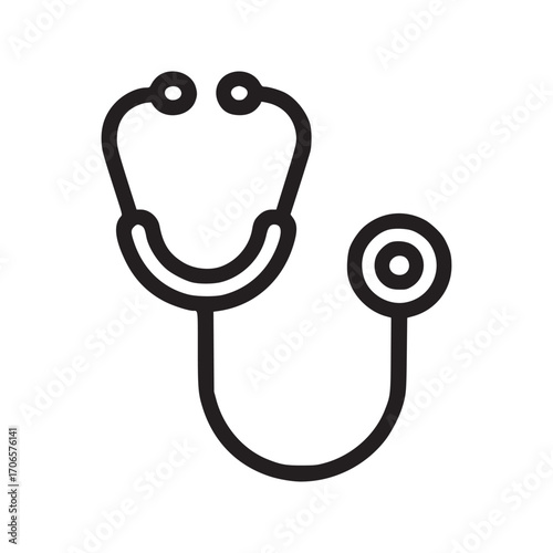 Illustration of a stethoscope a medical instrument used for listening to internal sounds of an animal or human body health and medical concept in vector format