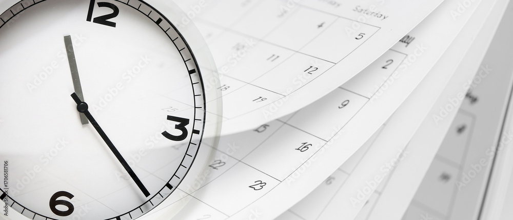 Φωτογραφία Pages of paper calendar, closeup
