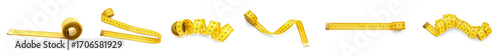 Set of yellow measuring tap...