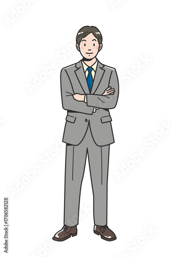 Japanese Businessperson in Suit - Confident Pose