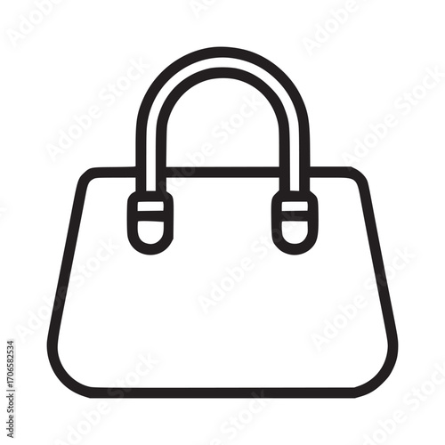 Illustration of a stylish handbag this minimalist design features clean lines and a simple silhouette, perfect for fashion, accessories, or shoppingrelated themes