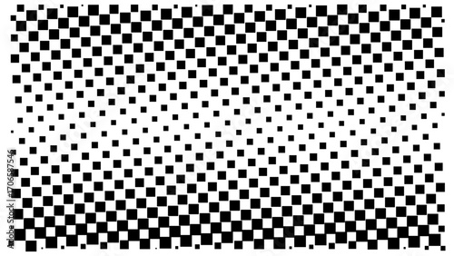 Black squares arranged in grid pattern abstract geometric optical illusion background