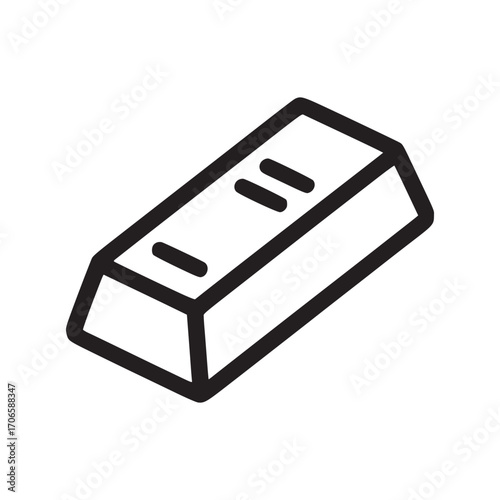 Illustration of a gold bar the gold bar is depicted in a simple, minimalist style, with clean lines and a focus on the essential elements of the precious metal