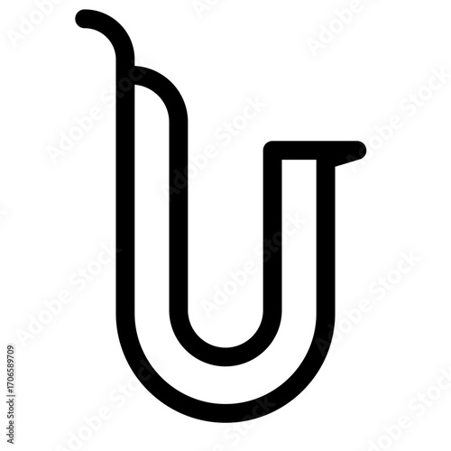 Saxophone Line Art Icon