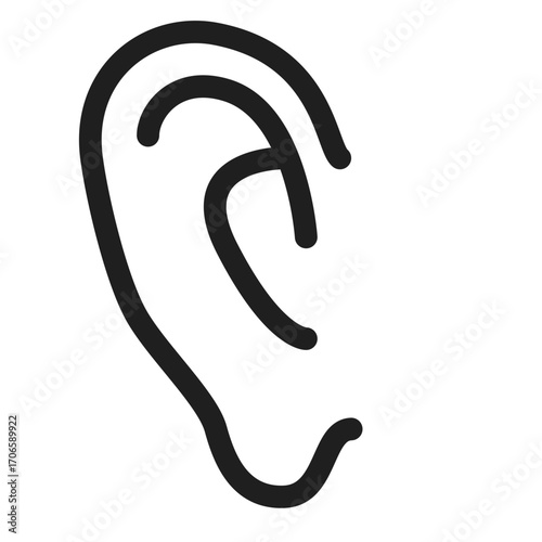 Ear Outline Illustration