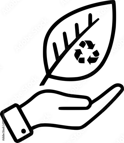 Simple vector icon environmental preservation