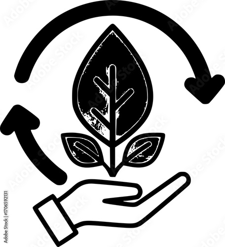 Simple vector icon environmental preservation