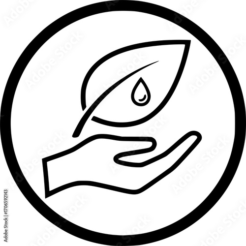 Simple vector icon environmental preservation