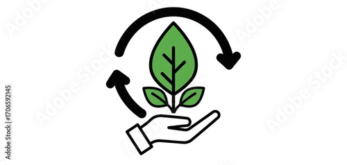 Simple vector icon environmental preservation