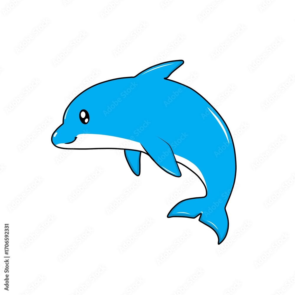 Fototapeta premium dolphin isolated on white