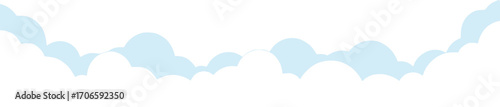 White and blue cloud, a serene and airy expanse of cloudscape fills the frame.