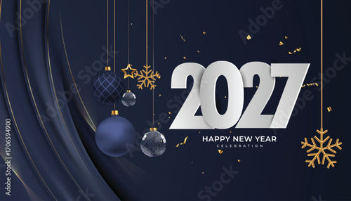 happy new year 2027 celebration background