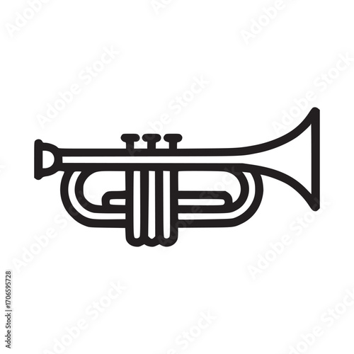 Illustration of a trumpet the trumpet is a brass instrument commonly used in jazz and classical music, known for its bright and powerful sound, often featured in orchestras and bands