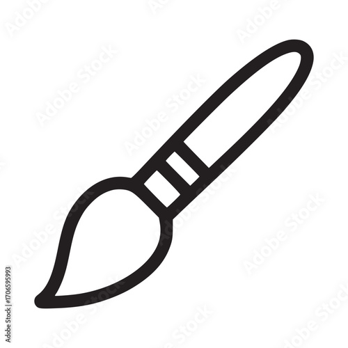 Illustration of a paintbrush the paintbrush is a tool used for applying paint, commonly used in art and crafts, allowing artists to create various textures and effects on canvas