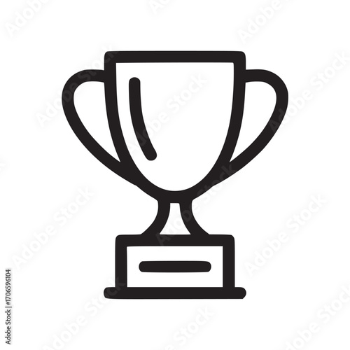 Illustration of a trophy cup, symbolizing victory, achievement, and success in competitions, awards, and recognition for outstanding performance and accomplishments