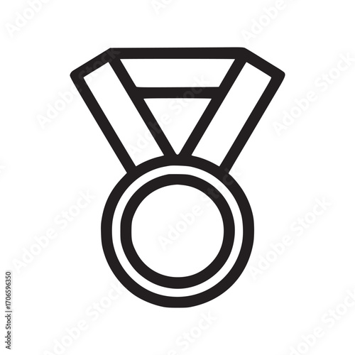Illustration of a medal, symbolizing achievement, honor, and recognition for excellence in sports, academics, or other fields, representing a reward for outstanding performance and dedication