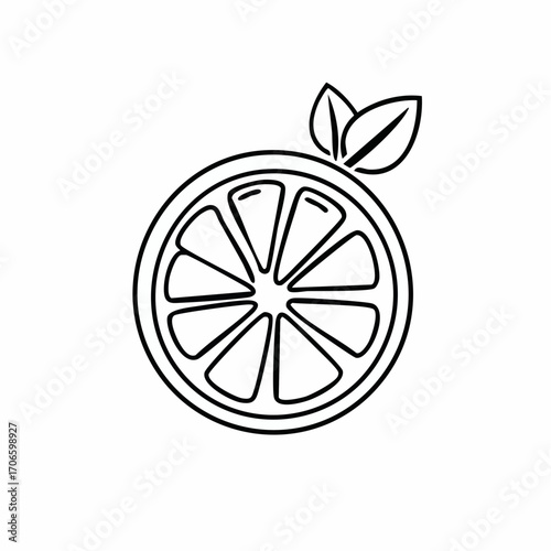 Citrus Spritz Simple Line Art