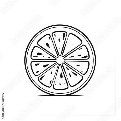 Citrus Spritz Simple Line Art