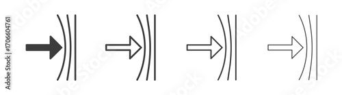 Elastic vector icon set in black and white color.