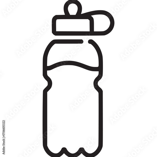 Illustration of a water bottle this simple and modern design is perfect for representing hydration, fitness, sports, or healthy lifestyle in a clean and minimalist style