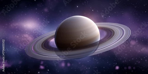 Planet Saturn in space - the ringed planet of our solar system
