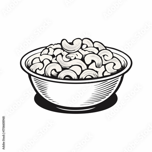 mac and cheese line art vector illustration simple design