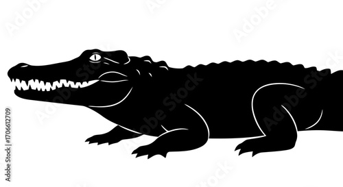 Black alligator silhouette